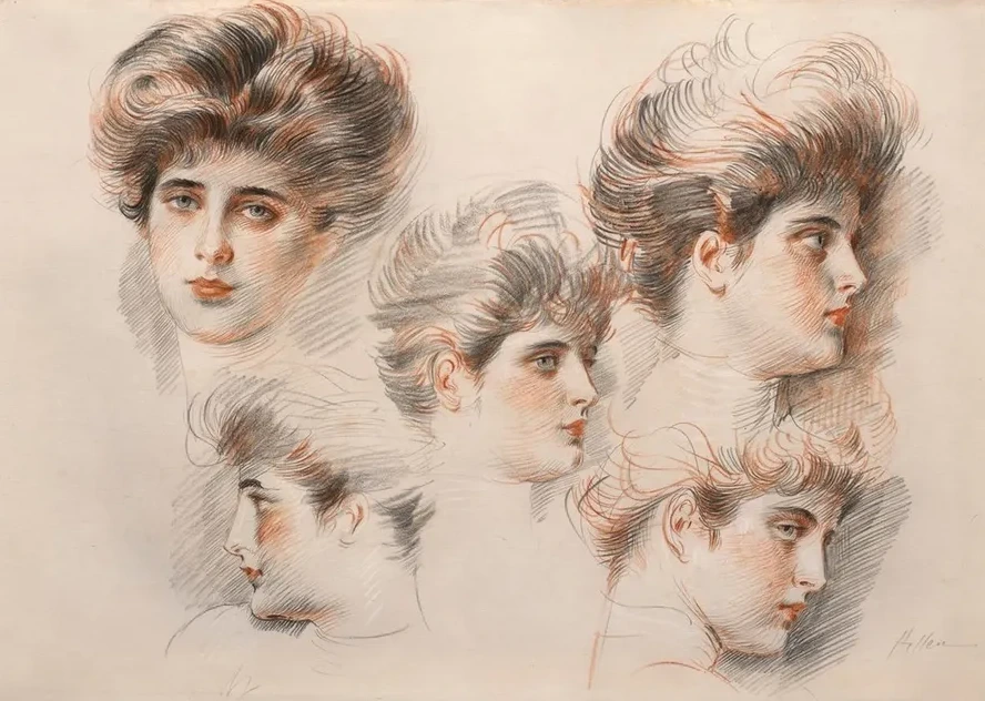 Tudes de Cinq T Te de Femme