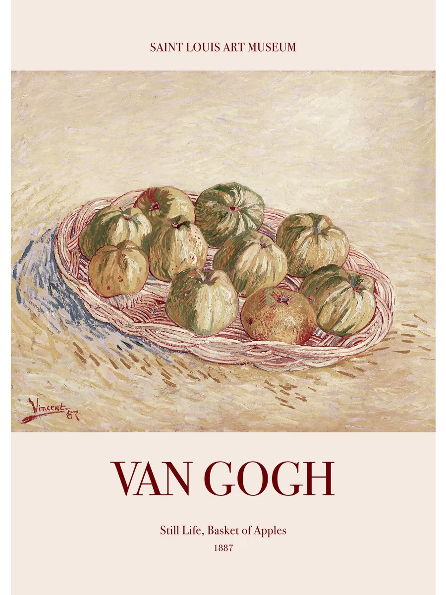 Van Gogh Still Life Basket of Apples