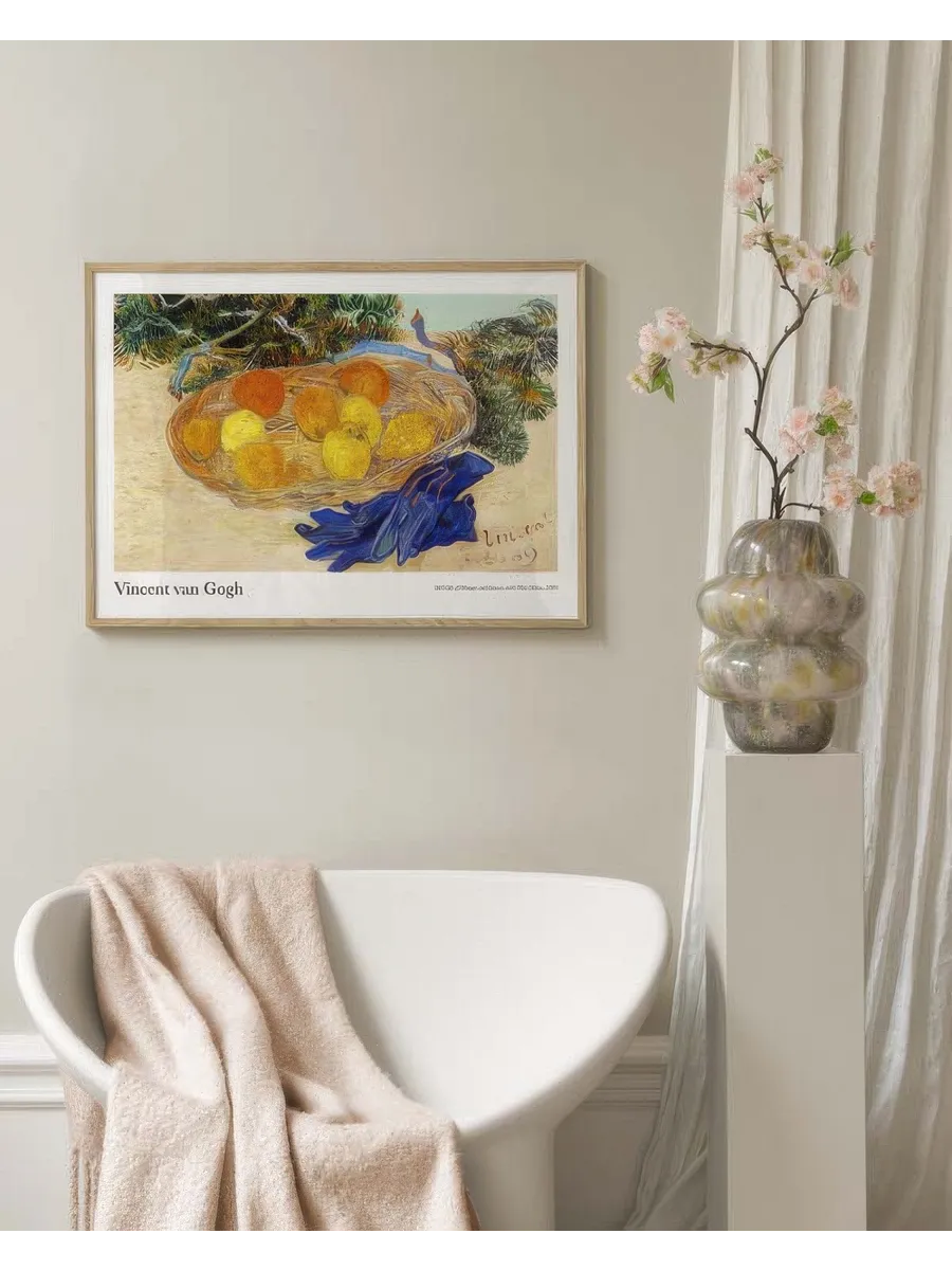 Van Gogh Still Life of Oranges and Lemons with Blue Gloves P