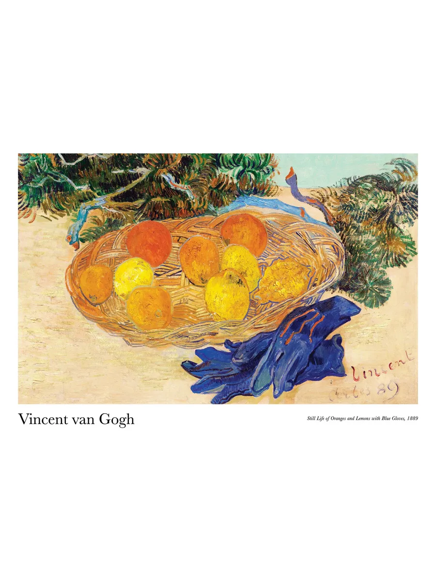 Van Gogh Still Life of Oranges and Lemons with Blue Gloves P