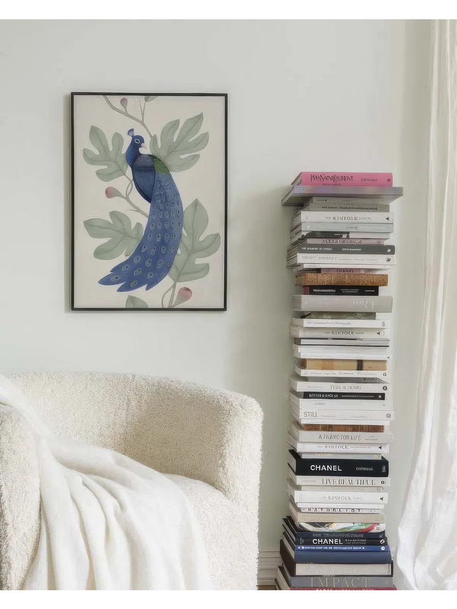 Vintage Blue Peacock
