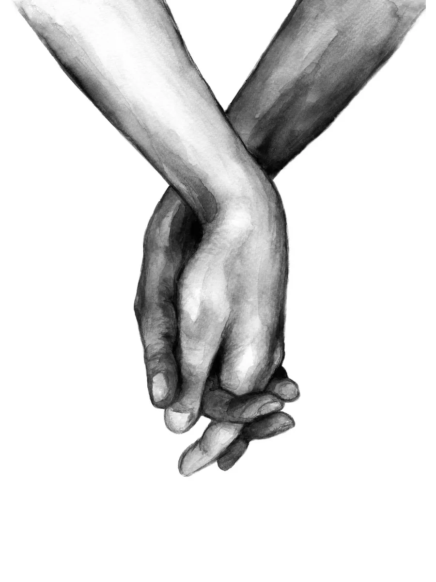 Watercolor Hands No1