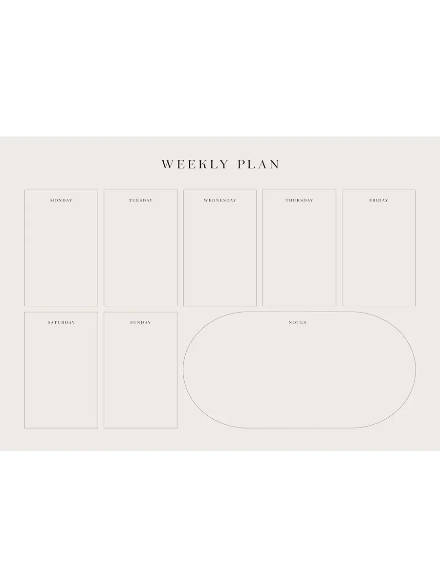 Weekly Planner Beige
