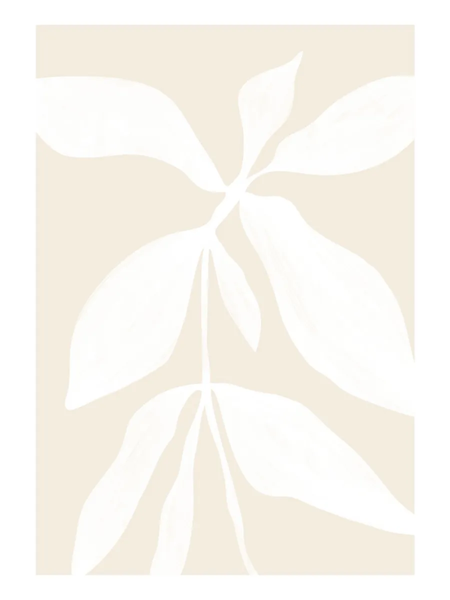 White Botanical No1