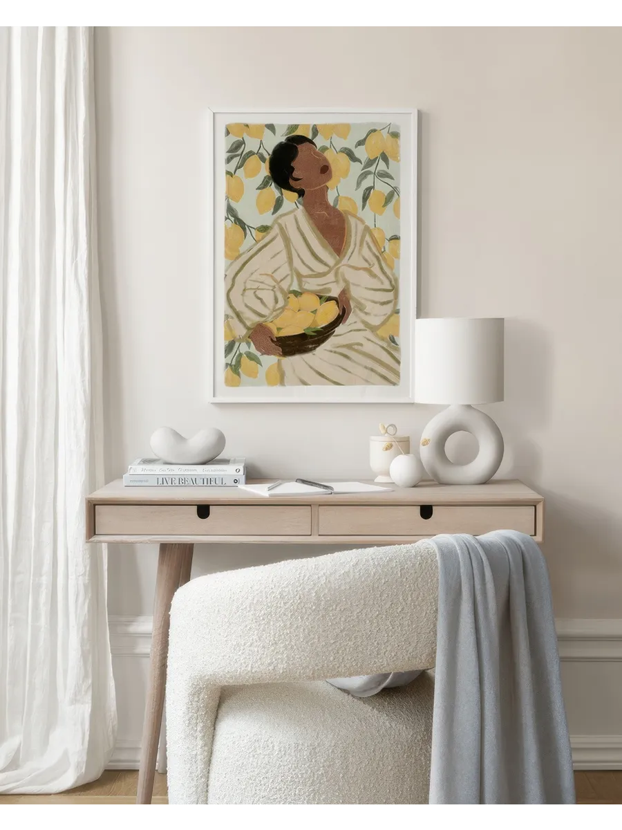 Woman in Citrus Garden