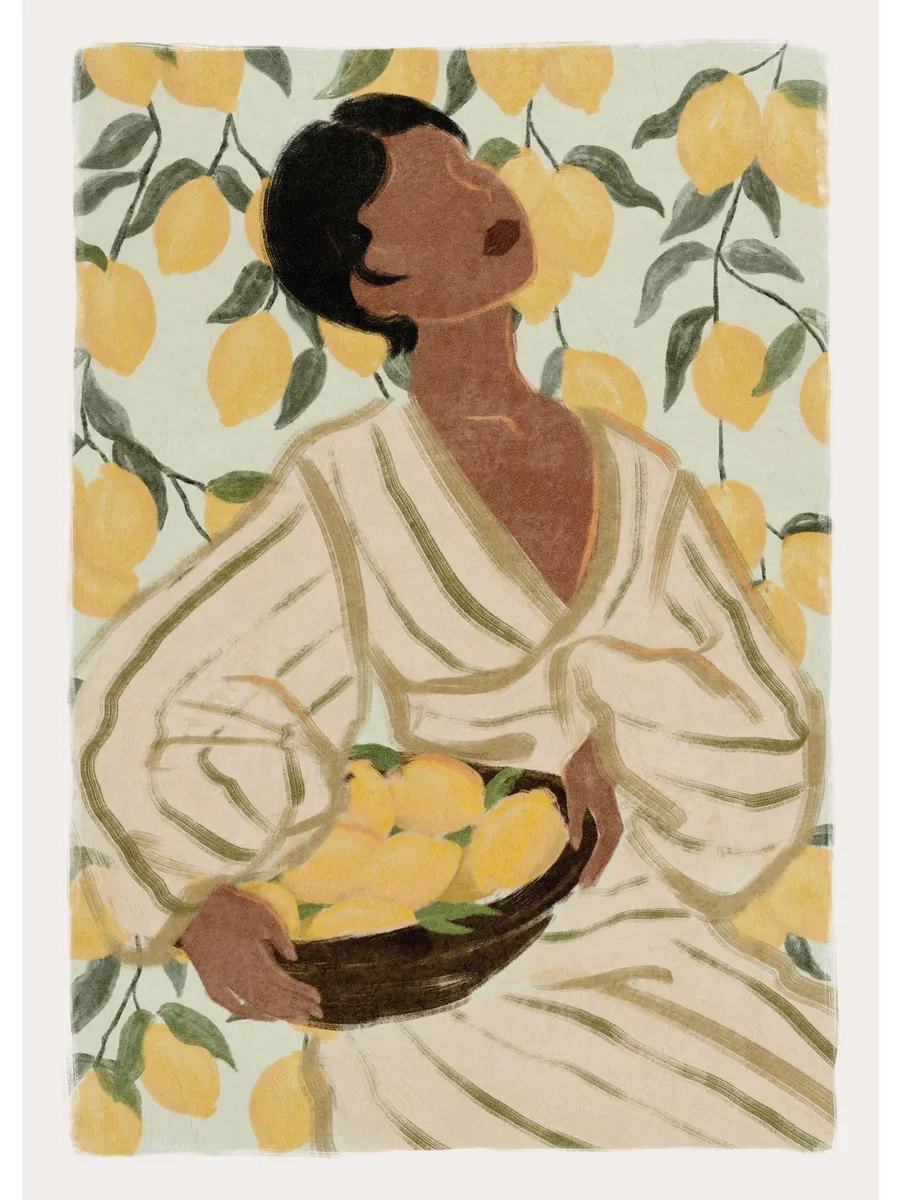 Woman in Citrus Garden