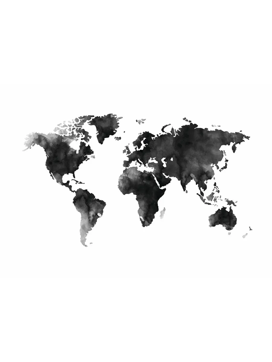 World Map Watercolor