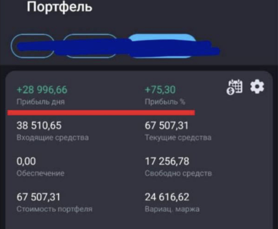 Скрин сделки по опционам 6