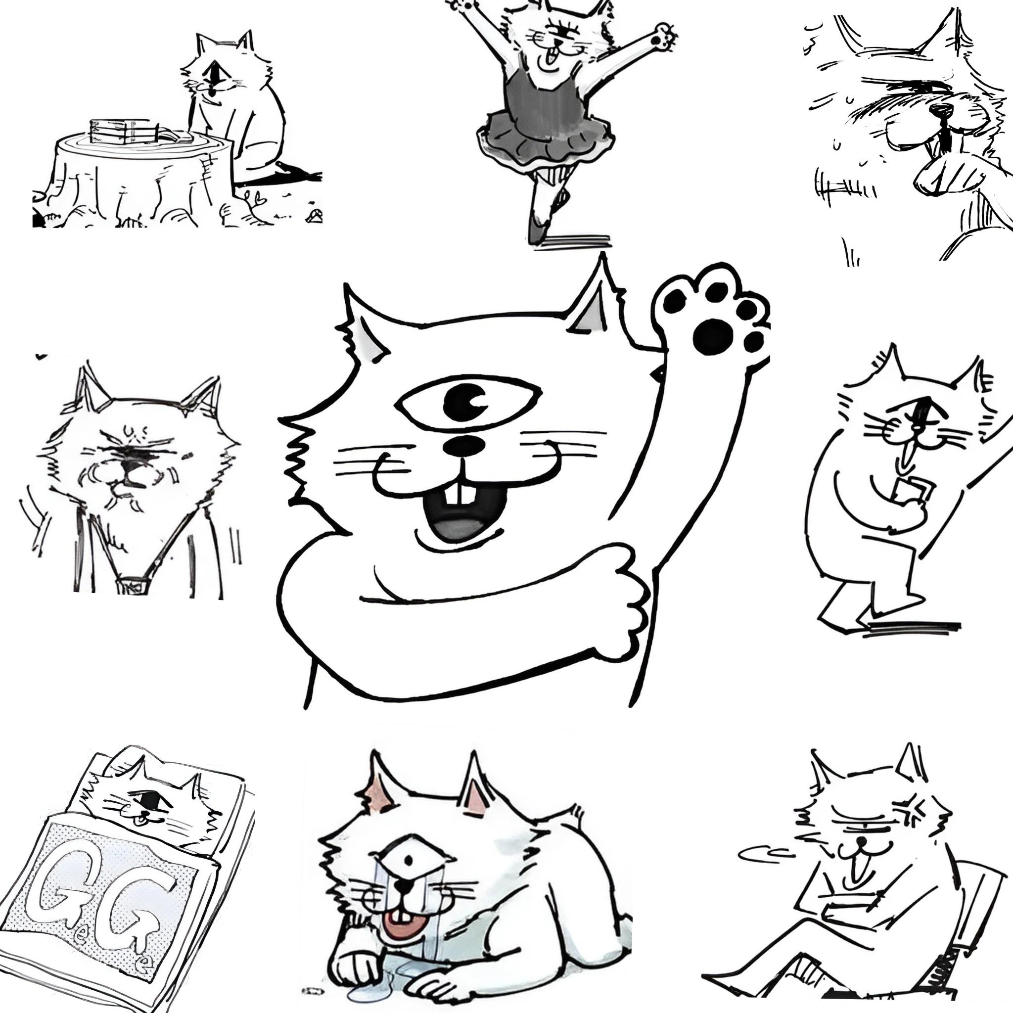 Акутами-сэнсэй (автор «Магической битвы») объяснил причину создания собственного аватара кота-циклопа 