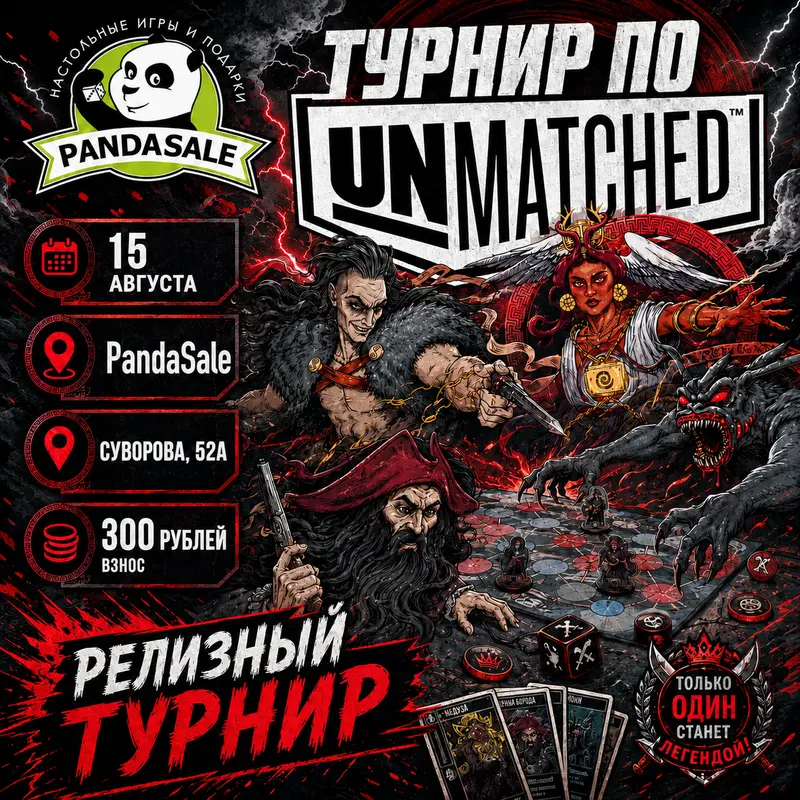 Турнир по Unmatched. Релиз Том 3  — 15 августа 2026 г.