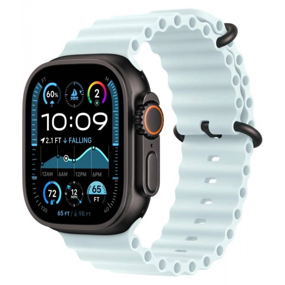 Apple Watch Ultra 2 GPS 49mm, Black Titanium, Ремешок Ice Blue Ocean Band