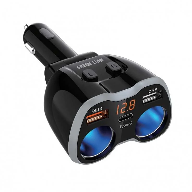 Переходник Адаптер для зарядки в автомобиле Green Lion Multi-Port Car Charger Ad