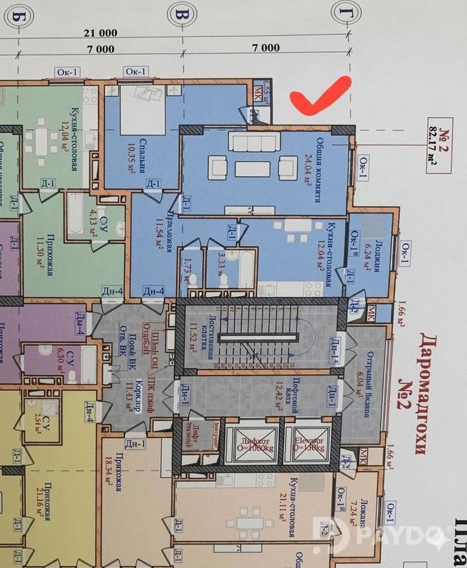 2-хонагӣ • 16 ошёна • 82 м² • Бинои нав