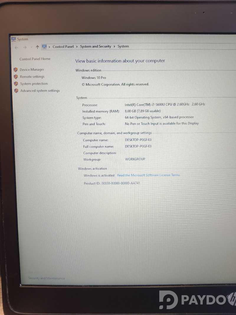 Ноутбук HP Core i7 | 8GB RAM | SSD 256GB