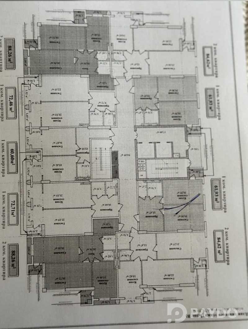 1-room • 13 floor • 62.0 м² • New Building