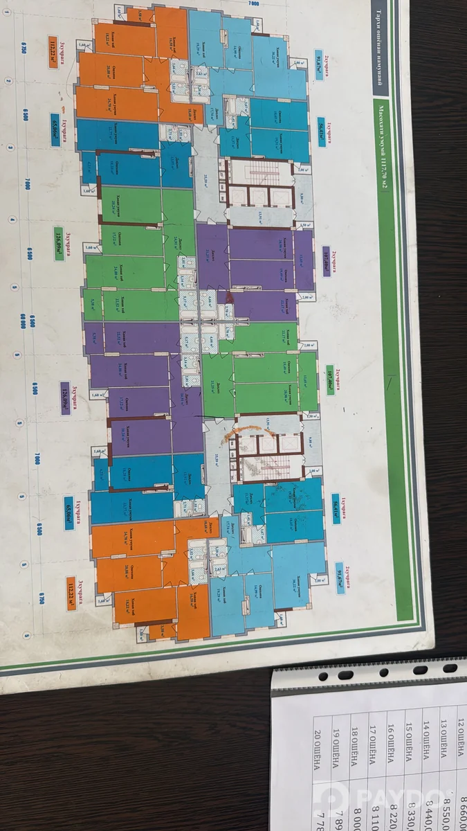 2-room • 9 floor • 107 м² • New Building