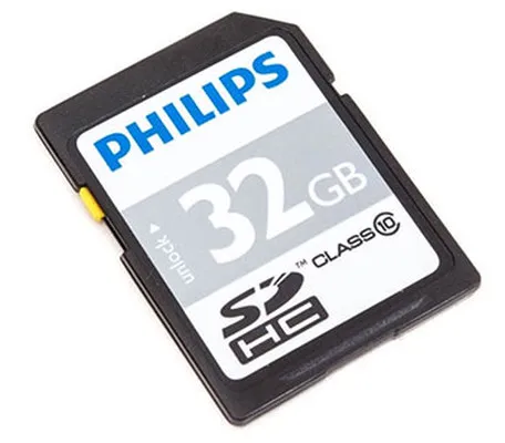Карта памяти Micro-SD card 32 GB UHS-1 Class 10 PHILIPS SD адаптер (FM32MA45B/97)