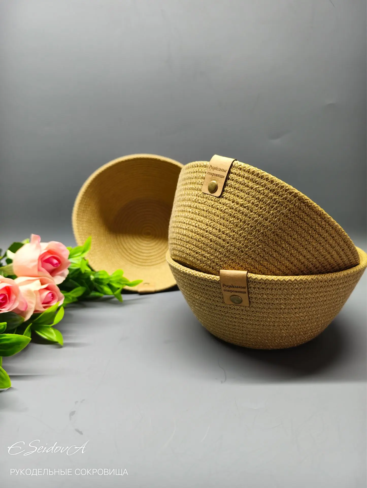 🧺 Корзинка из хлопкового шнура
