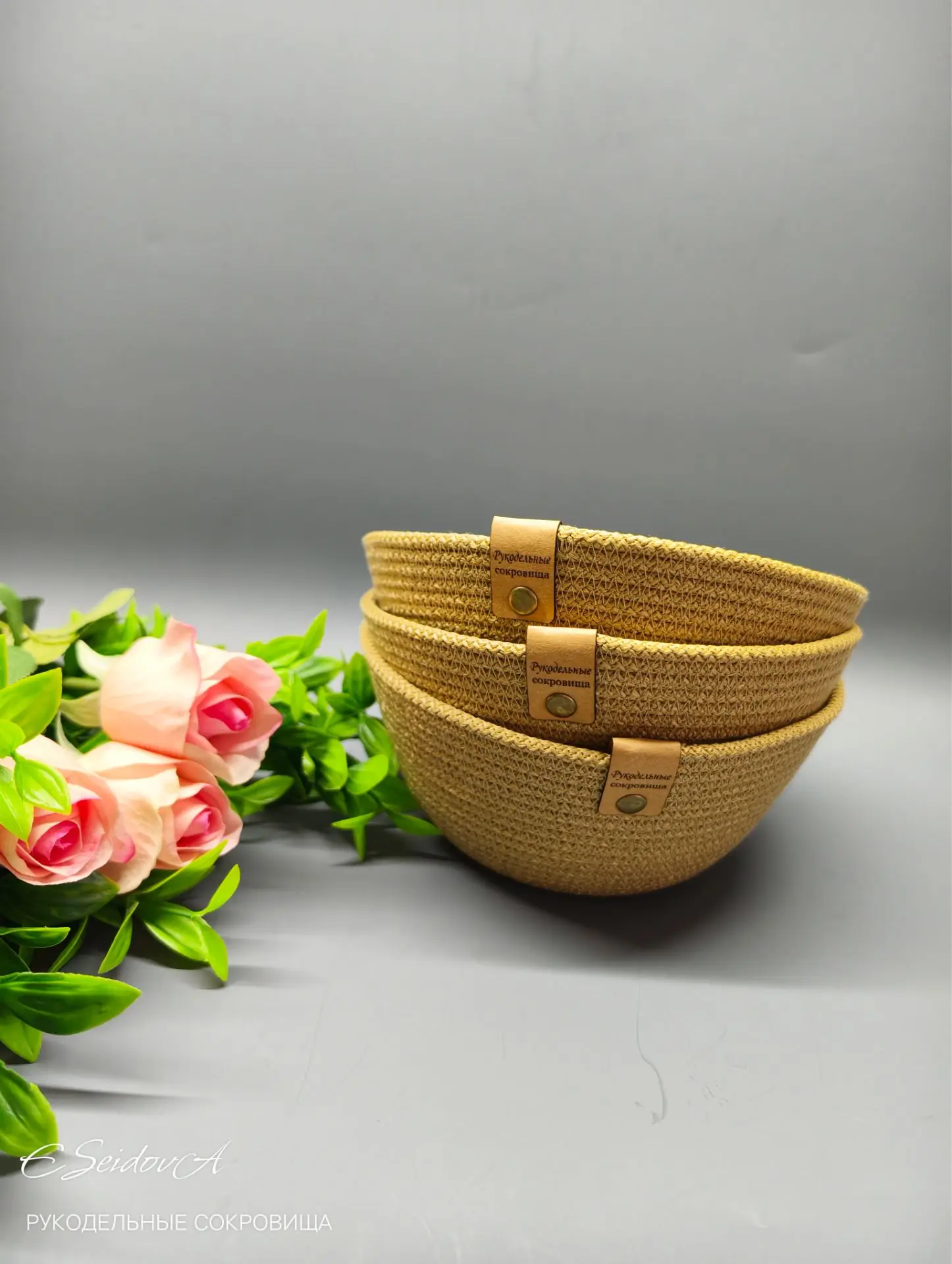 🧺 Корзинка из хлопкового шнура