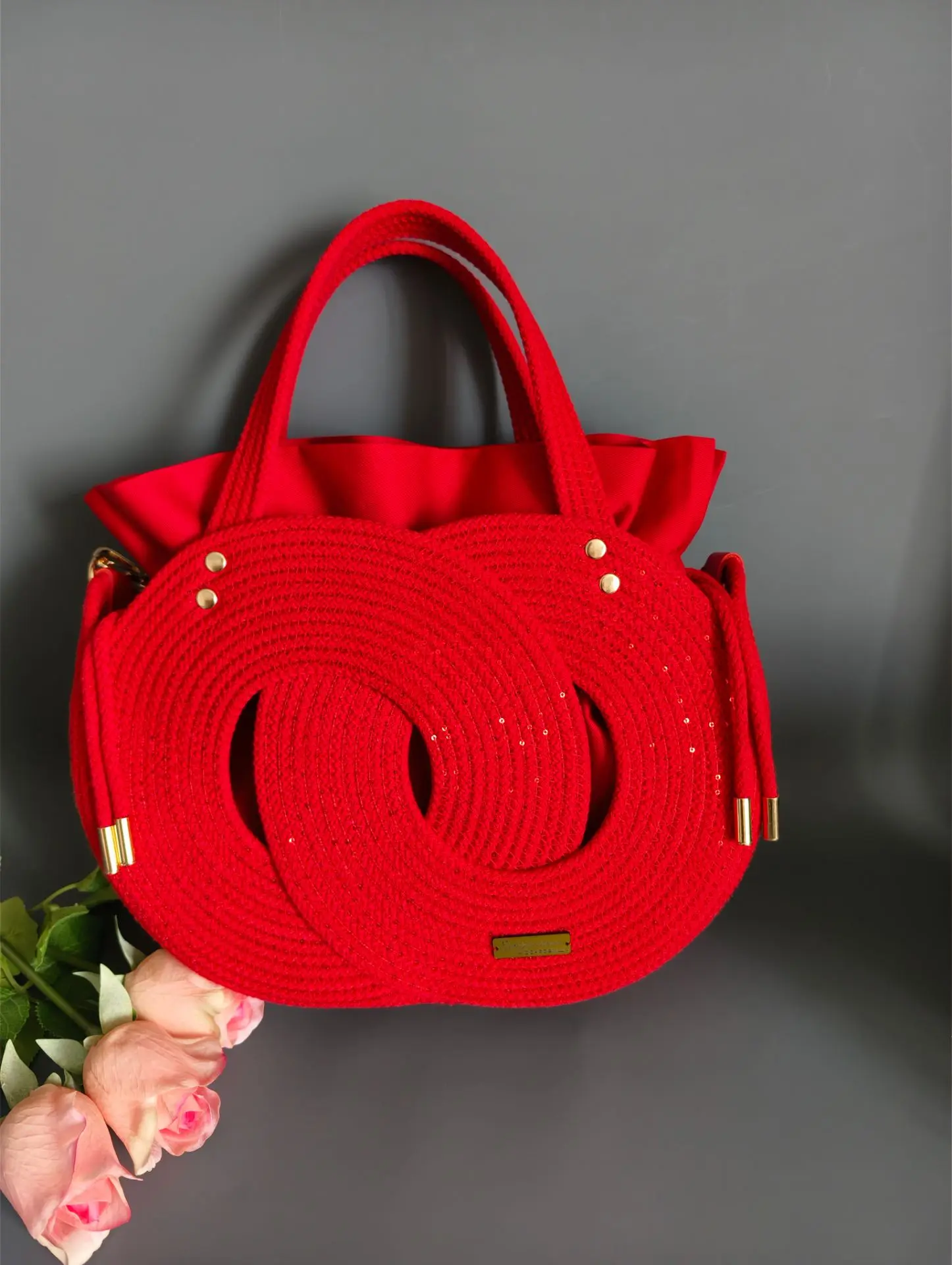 Сумка ДЕЙРА из хлопкового шнура с пайетками 👜