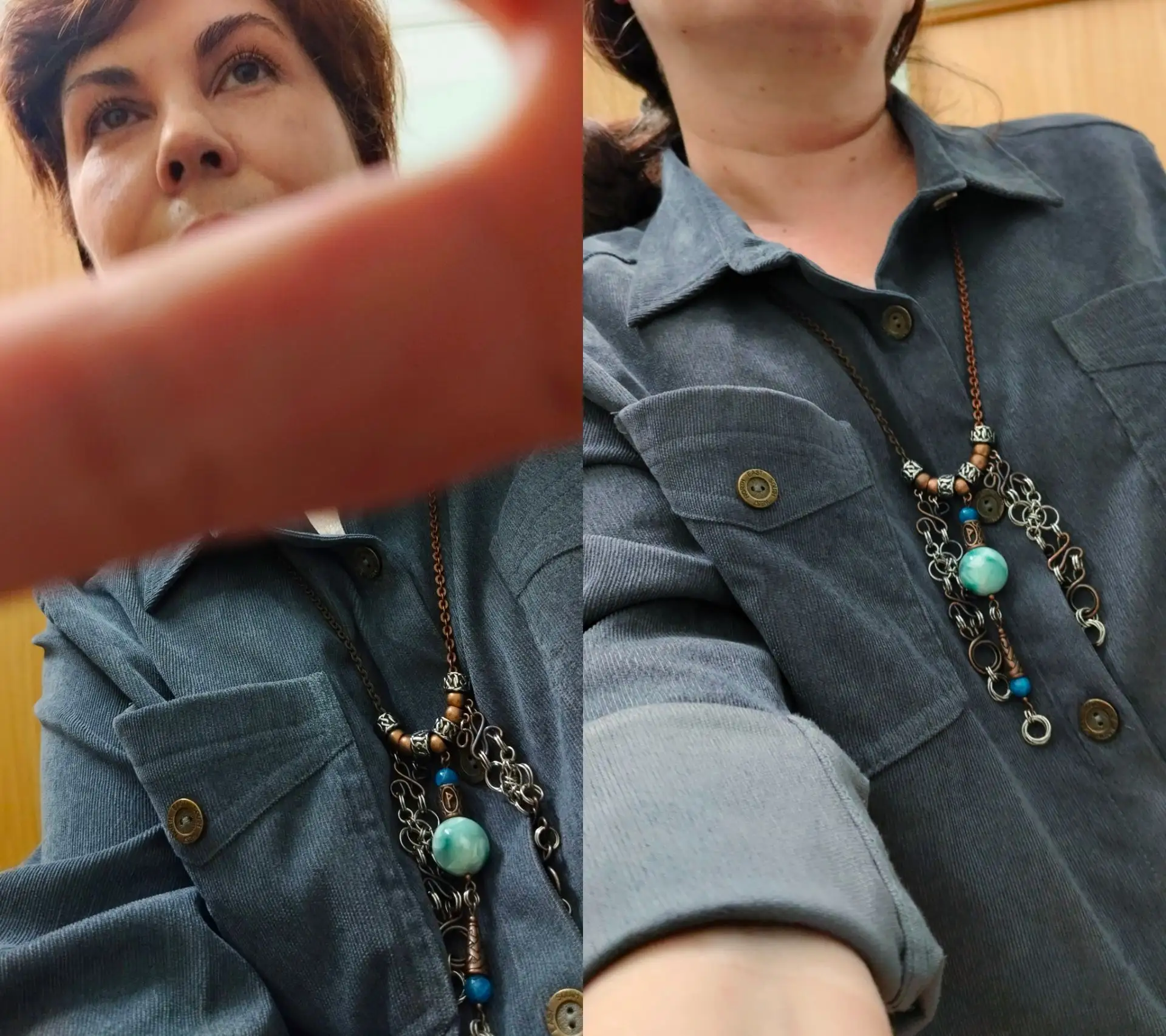 Снимала сегодня колье.