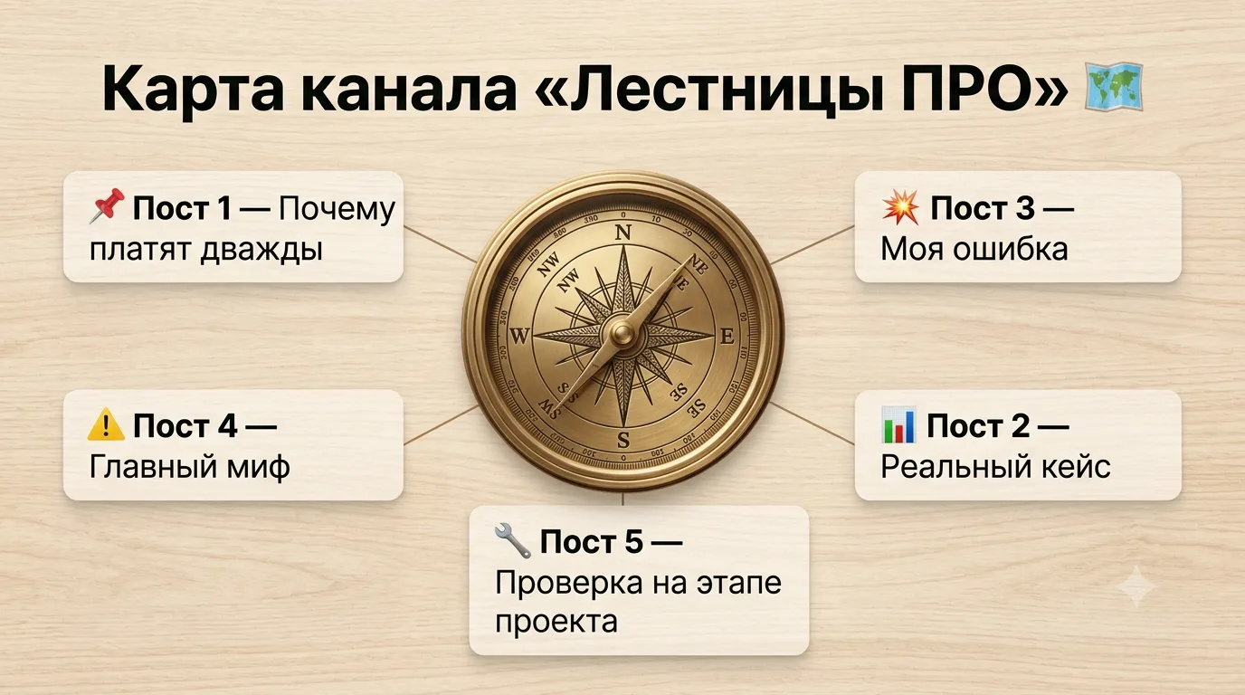 Карта канала «Лестницы ПРО» — куда идти дальше 🗺️───