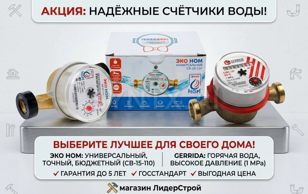 🏠 Нужно заменить счетчики воды? Выбирайте лучшее для своего дома!