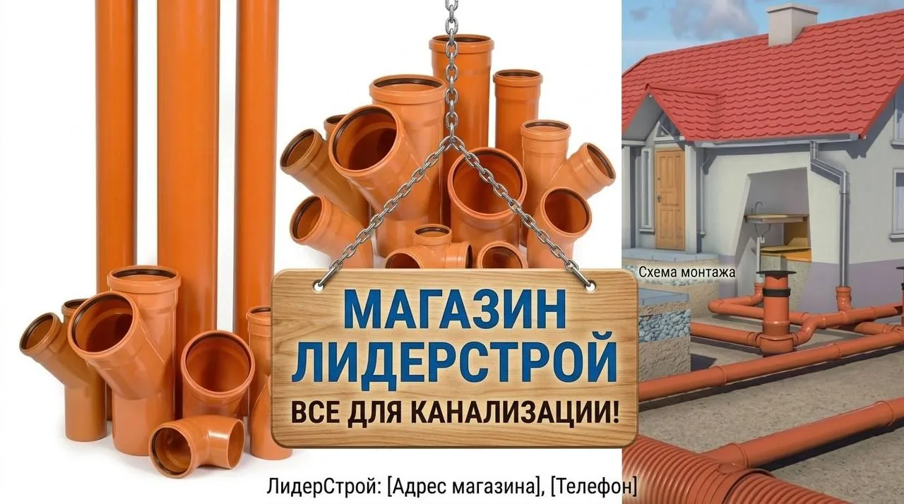 Магазин «ЛидерСтрой» — Все для вашей канализации! 🏠💧