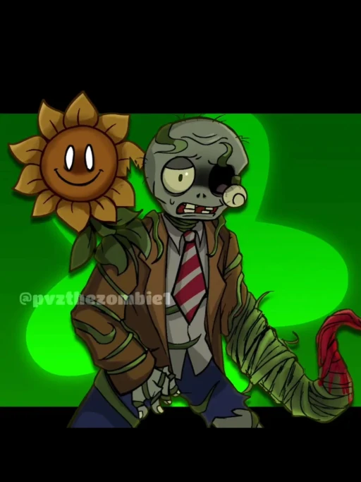 Зомбисолнух (безумный подсолнух и зомби из игры PVZ)