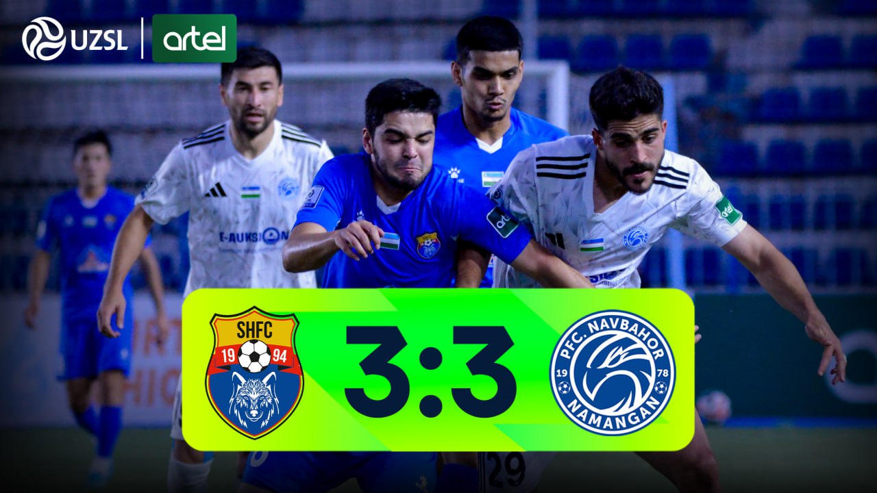 Superliga, 20-tur. Sho‘rtan 3:3 Navbahor