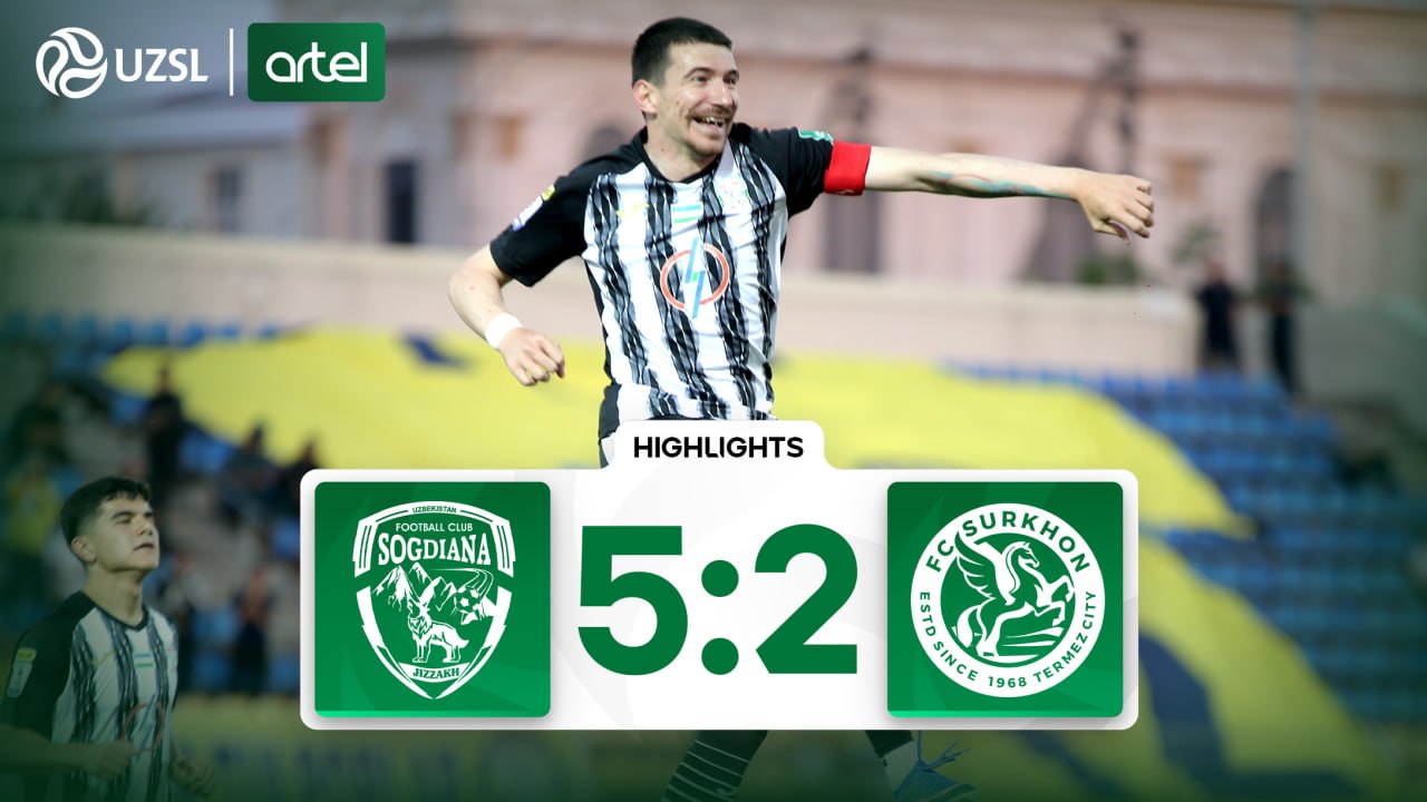 Superliga, 10-tur. So‘g‘diyona 5:2 Surxon