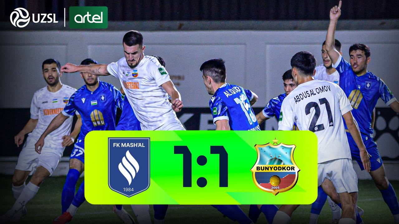 Superliga, 11-tur. Mash'al 1:1 Bunyodkor