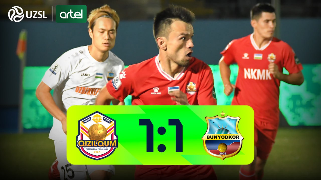 Superliga, 20-tur. Qizilqum 1:1 Bunyodkor