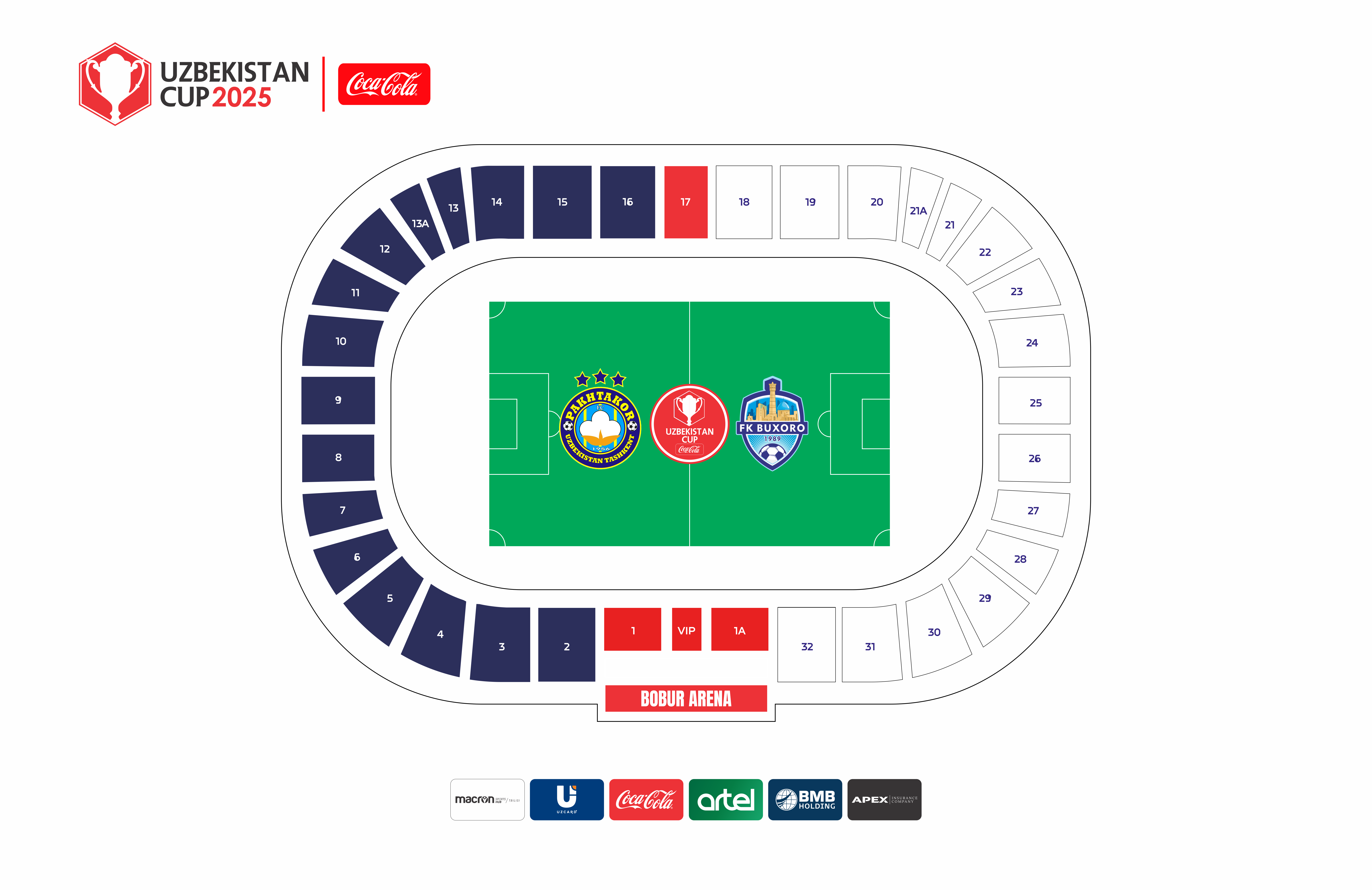 Bobur Arena kassalarida chiptalar savdosi davom etmoqda