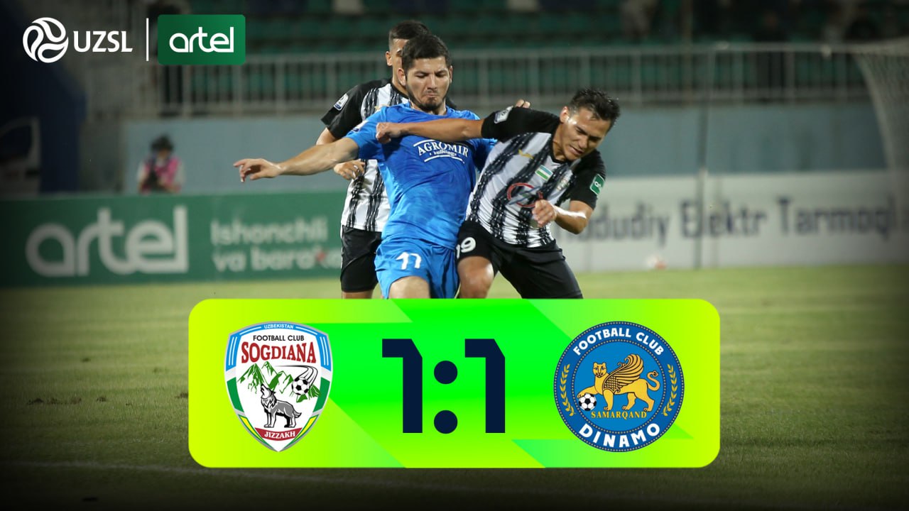 Superliga, 20-tur. So‘g‘diyona 1:1 Dinamo
