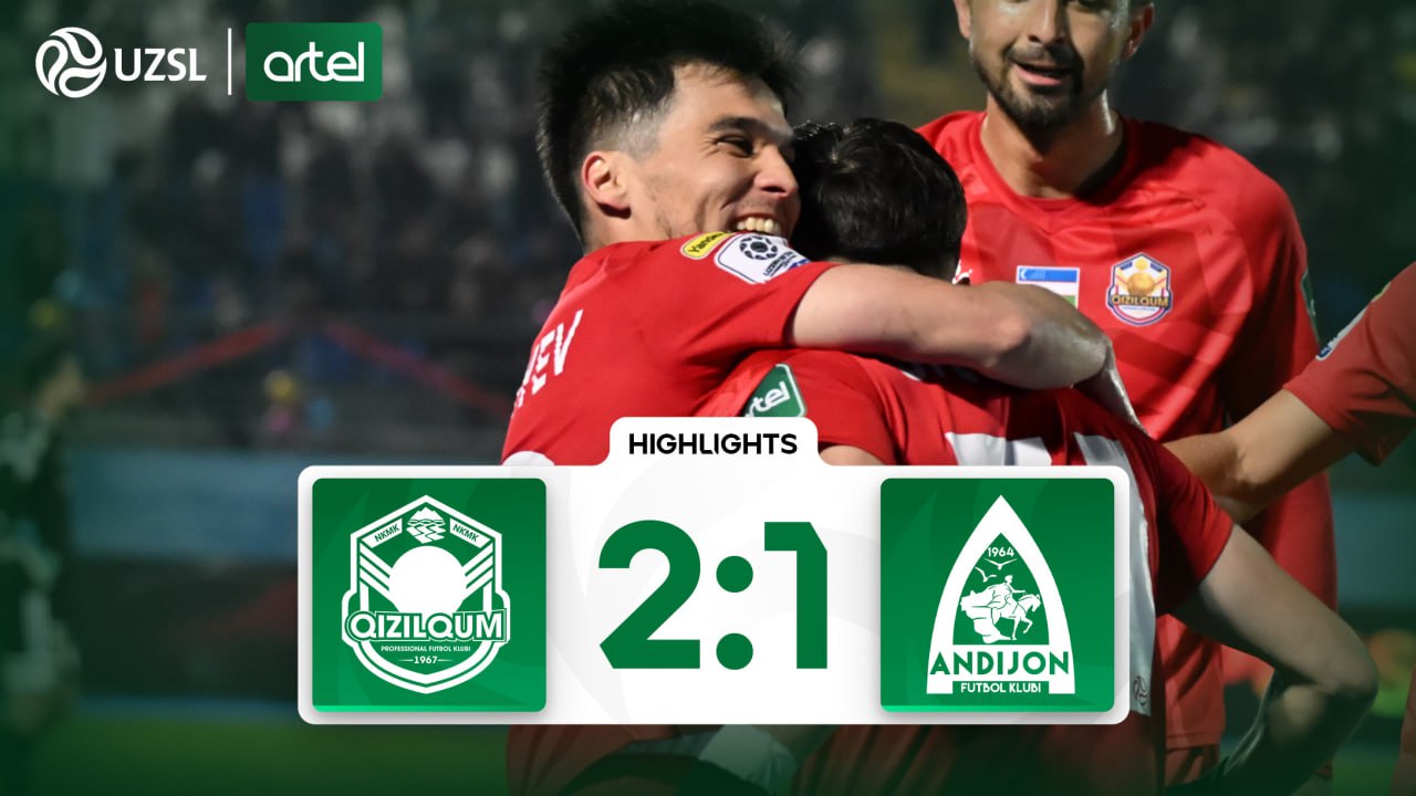 Superliga, 2-tur. Qizilqum 2:1 Andijon