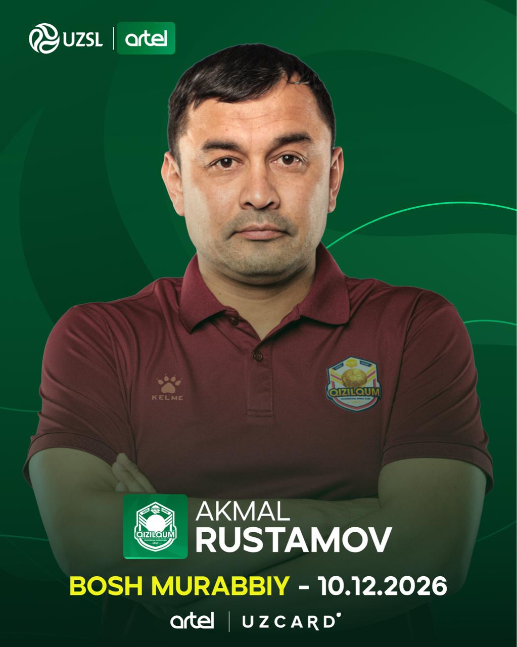 Akmal Rustamov Qizilqum bilan kelishuvni uzaytirdi