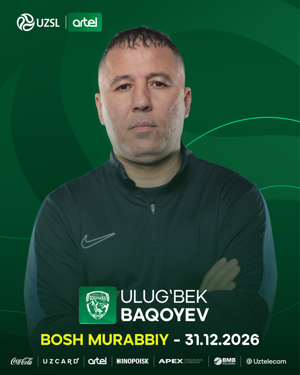 Ulug‘bek Baqoyev So‘g‘diyona’ga qaytdi
