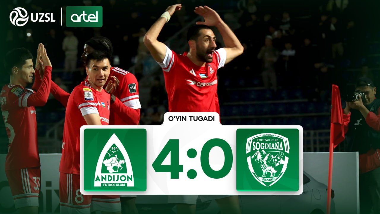 Superliga, 1-tur. Andijon 4:0 So‘g‘diyona