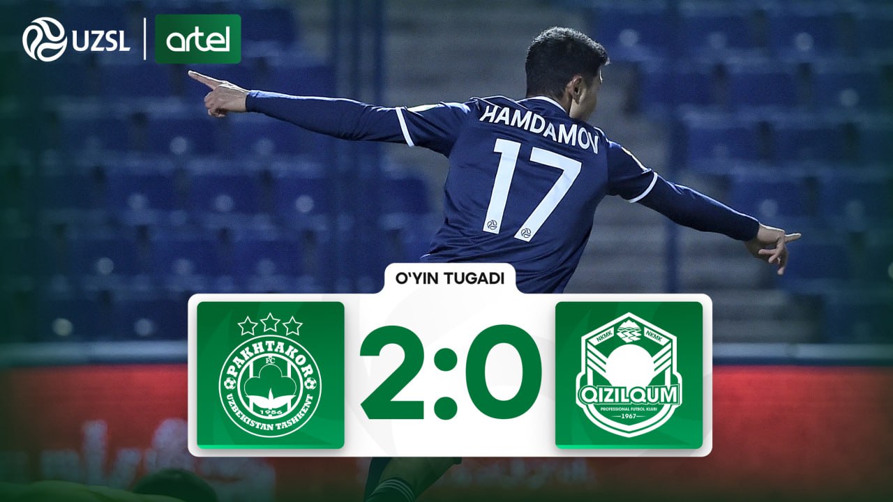 Superliga, 1-tur. Paxtakor 2:0 Qizilqum