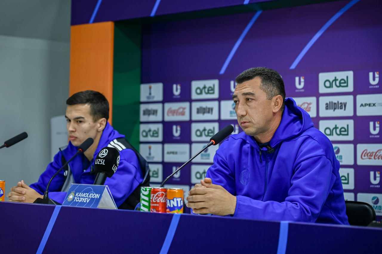 Superkubok. Paxtakor jamoasi bosh murabbiy va futblchisi matbuot anjumanida ishtirok etdi