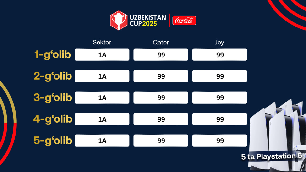 Final uchrashuviga chipta xarid qilgan muxlislar diqqatiga!