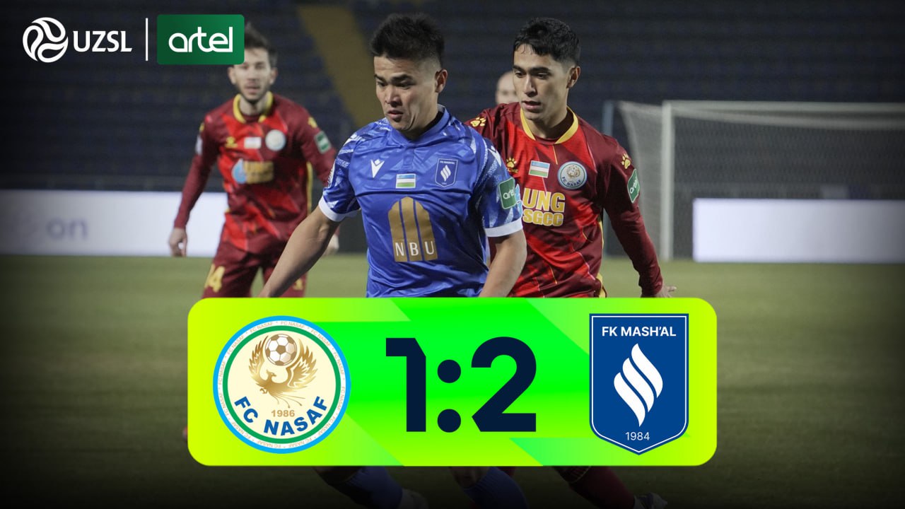 Superliga, 28-tur. Nasaf 1:2 Mash'al
