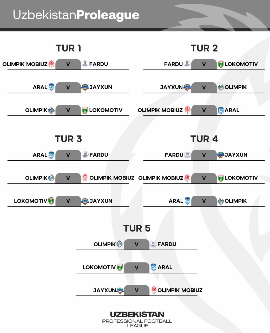 Proleague New Season Draw Held: First round Schedule