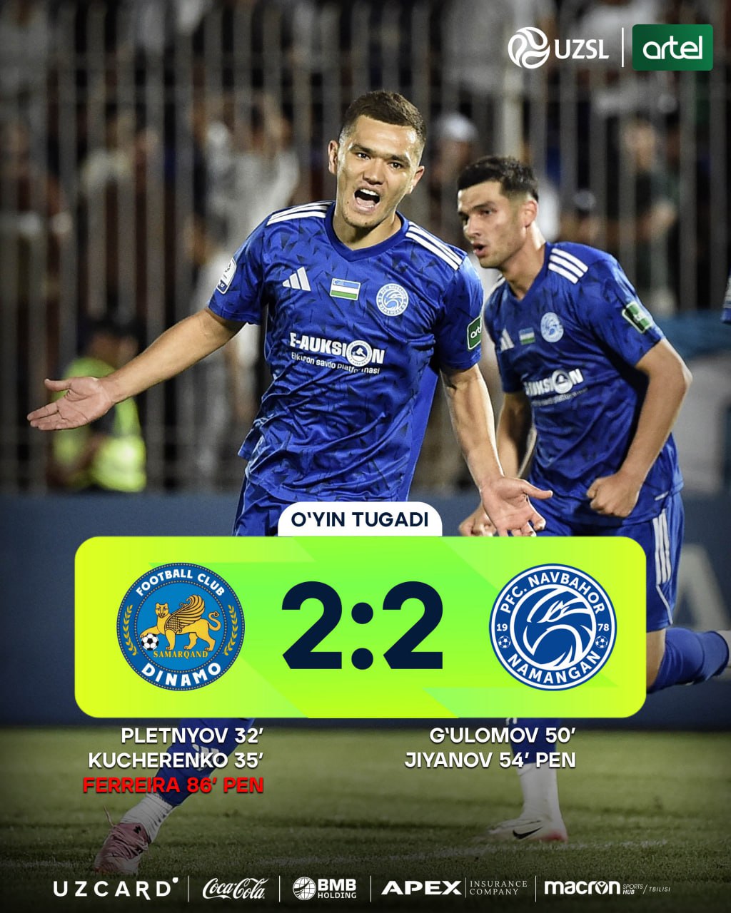 Superliga. 1-turning markaziy o‘yiniga marhamat