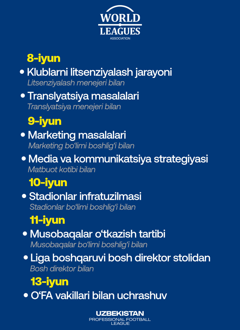 WLA to Study UzPFL Activities from June 7 to 14