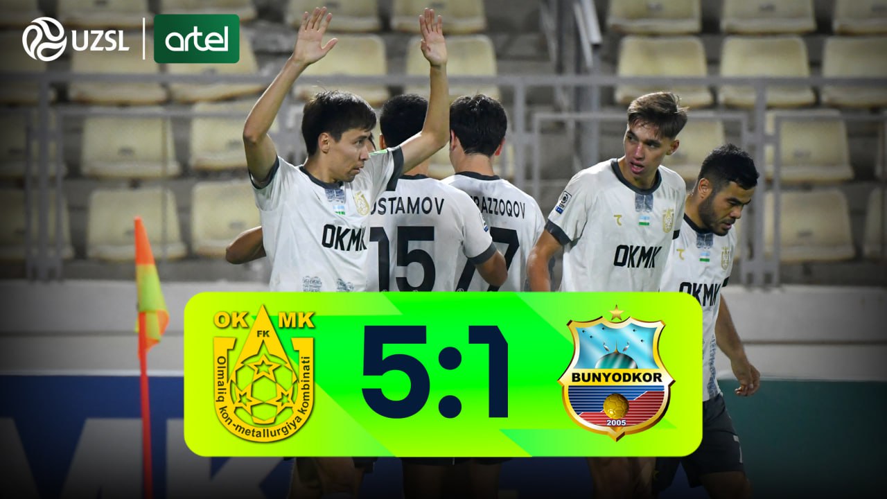 Superliga, 22-tur. OKMK 5:1 Bunyodkor