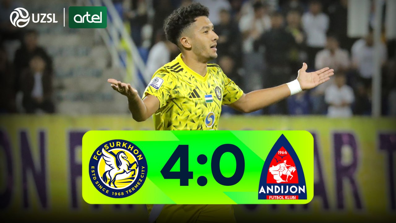 Superliga, 26-tur. Surxon 4:0 Andijon