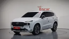 2021 Hyundai Santafe Diesel 2.2 2WD, белый — фото 1