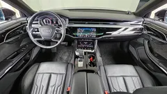 2021 Audi A8 55 TFSI Quattro LWB, чёрный — фото 7